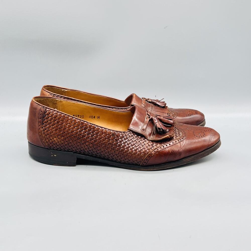 Mezlan Shoes Mens 10.5 Brown Leather Cozumel Kiltie Tassel Loafers Dress Brogue
